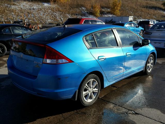 JHMZE2H7XAS038751 - 2010 HONDA INSIGHT EX BLUE photo 4