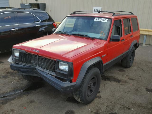 1J4FT68S2TL206346 - 1996 JEEP CHEROKEE S RED photo 2