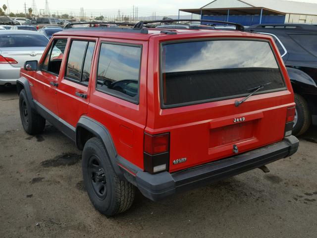 1J4FT68S2TL206346 - 1996 JEEP CHEROKEE S RED photo 3