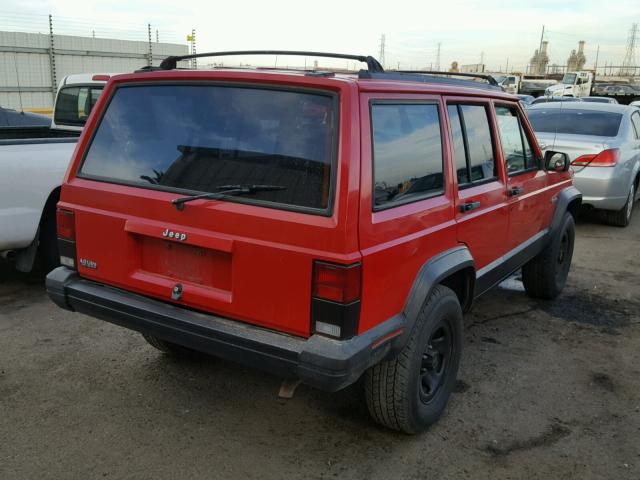 1J4FT68S2TL206346 - 1996 JEEP CHEROKEE S RED photo 4