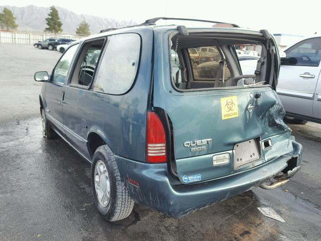 4N2DN1116VD809824 - 1997 NISSAN QUEST XE GREEN photo 3