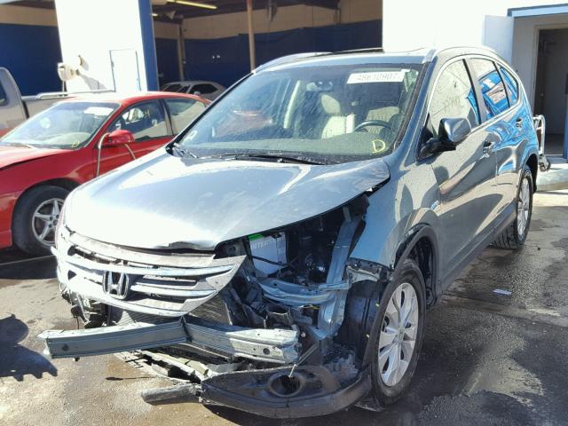 2HKRM3H7XCH508238 - 2012 HONDA CR-V EXL TEAL photo 2