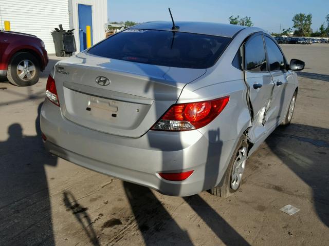 KMHCT4AE0CU097537 - 2012 HYUNDAI ACCENT GLS SILVER photo 4