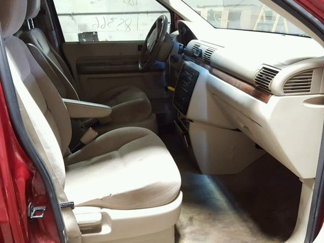 2FMZA52294BA11241 - 2004 FORD FREESTAR S RED photo 5