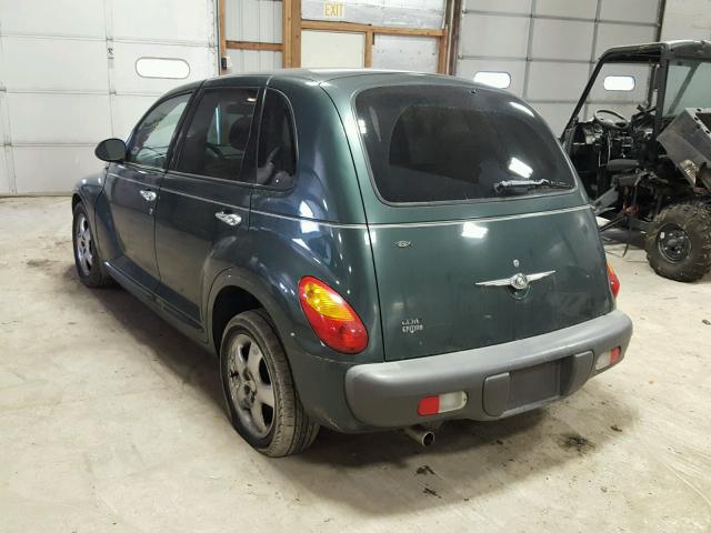 3C8FY4BB91T280562 - 2001 CHRYSLER PT CRUISER GREEN photo 3