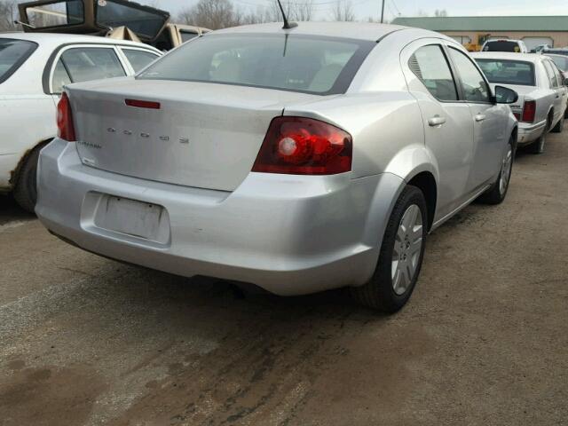 1B3BD4FB8BN624763 - 2011 DODGE AVENGER EX SILVER photo 4