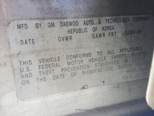 KL1TD56646B671234 - 2006 CHEVROLET AVEO BASE Gümüş foto 10