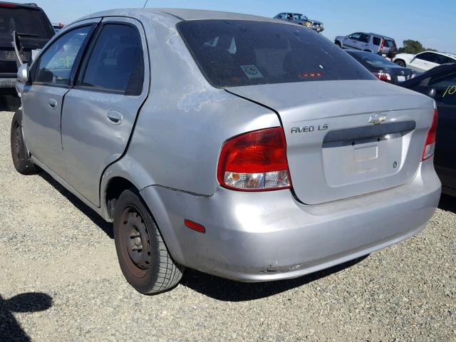 KL1TD56646B671234 - 2006 CHEVROLET AVEO BASE Gümüş foto 3
