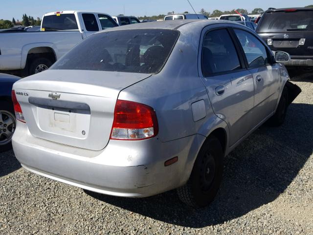 KL1TD56646B671234 - 2006 CHEVROLET AVEO BASE Gümüş foto 4