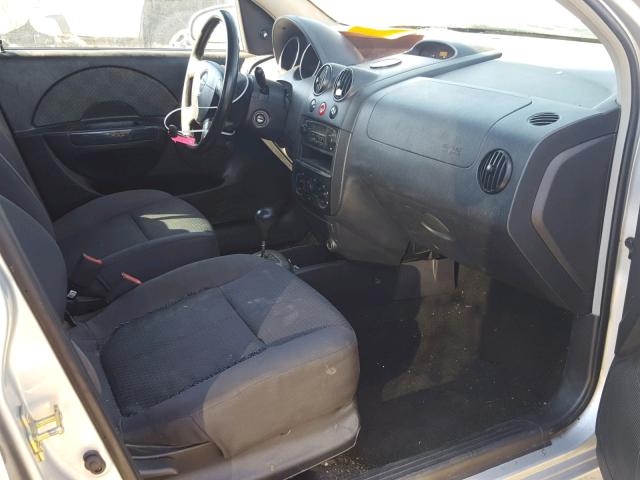 KL1TD56646B671234 - 2006 CHEVROLET AVEO BASE Gümüş foto 5