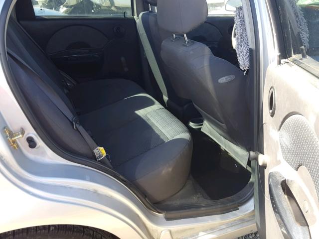 KL1TD56646B671234 - 2006 CHEVROLET AVEO BASE Gümüş foto 6