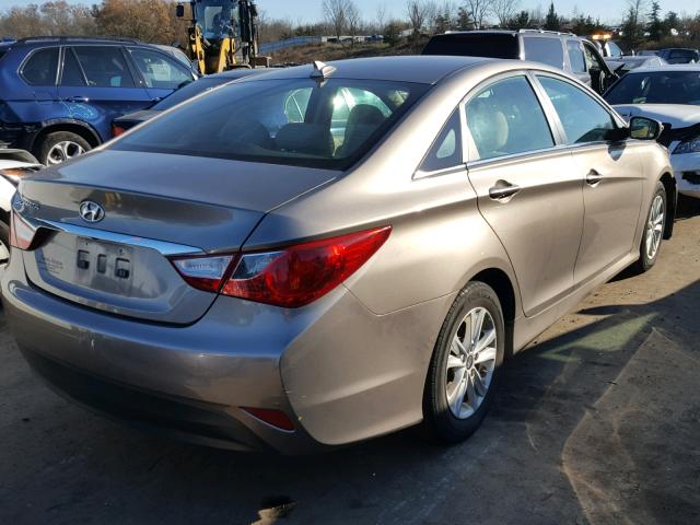 5NPEB4AC9EH861798 - 2014 HYUNDAI SONATA GLS BEIGE photo 4