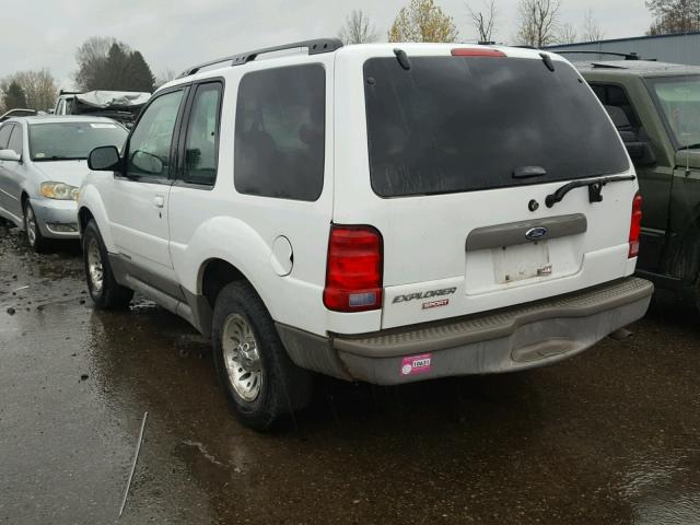 1FMYU70E41UC59706 - 2001 FORD EXPLORER S WHITE photo 3