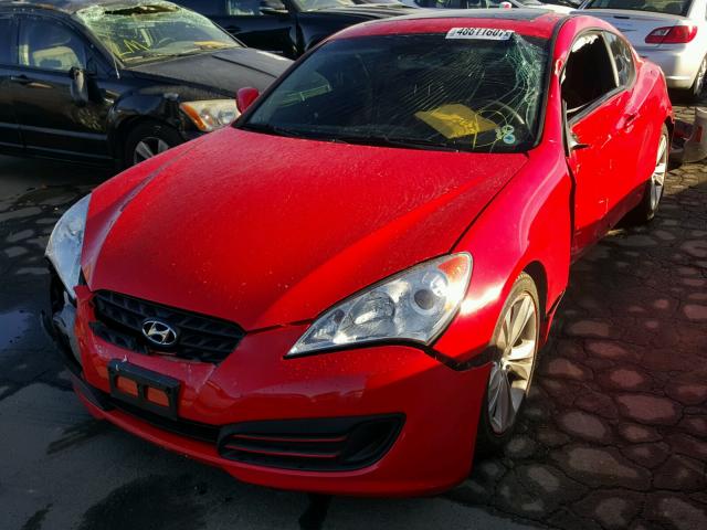 KMHHT6KD4CU079243 - 2012 HYUNDAI GENESIS CO RED photo 2