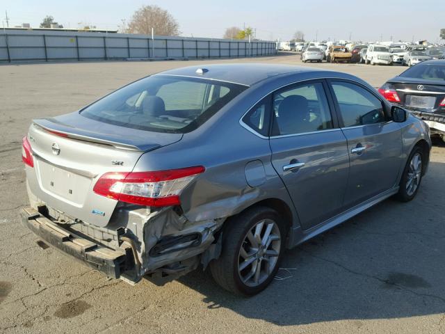 3N1AB7AP5EL641371 - 2014 NISSAN SENTRA S GRAY photo 4