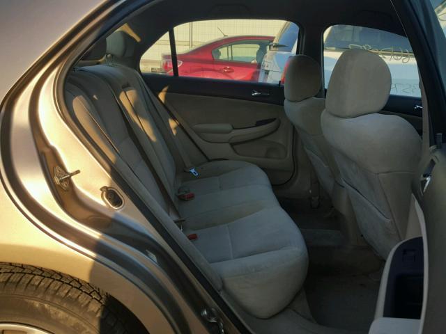 1HGCM56384A108609 - 2004 HONDA ACCORD LX GOLD photo 6