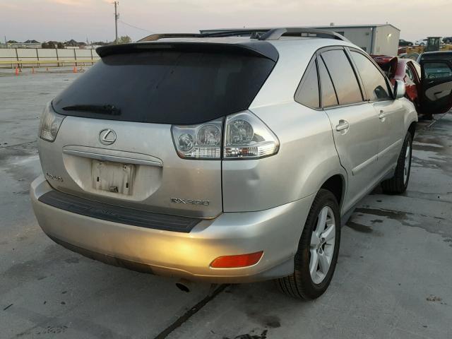 2T2GA31U45C042789 - 2005 LEXUS RX 330 SILVER photo 4