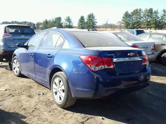 1G1PA5SGXD7303294 - 2013 CHEVROLET CRUZE LS BLUE photo 3