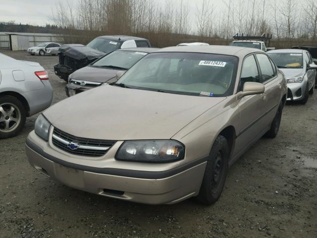 2G1WF52E239106337 - 2003 CHEVROLET IMPALA BEIGE photo 2