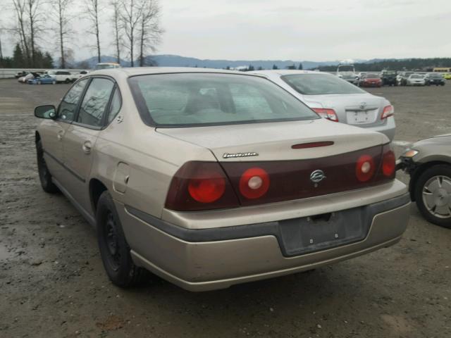 2G1WF52E239106337 - 2003 CHEVROLET IMPALA BEIGE photo 3