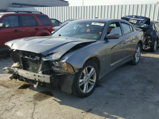 2B3CM5CT1BH572585 - 2011 DODGE CHARGER R/ GRAY photo 2