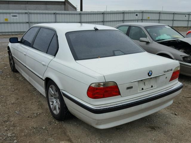 WBAGH83411DP29846 - 2001 BMW 740 IL WHITE photo 3