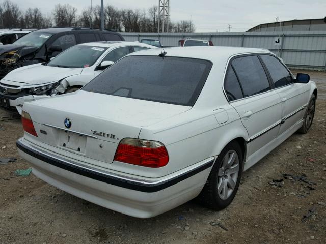 WBAGH83411DP29846 - 2001 BMW 740 IL WHITE photo 4