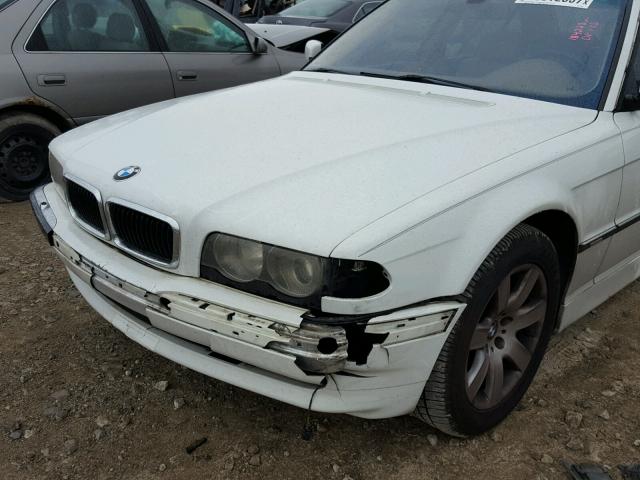 WBAGH83411DP29846 - 2001 BMW 740 IL WHITE photo 9