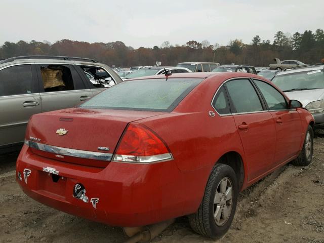 2G1WT58K289228788 - 2008 CHEVROLET IMPALA LT RED photo 4