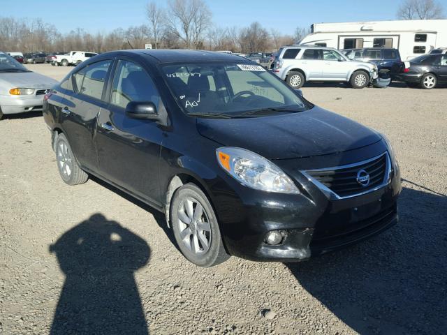 3N1CN7AP4CL877006 - 2012 NISSAN VERSA S BLACK photo 1