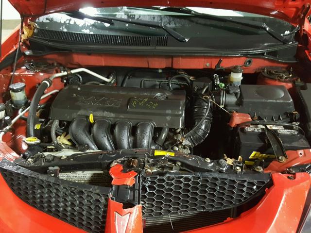 5Y2SL62843Z446397 - 2003 PONTIAC VIBE RED photo 7