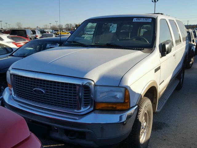 1FMSU43F41ED42717 - 2001 FORD EXCURSION WHITE photo 2