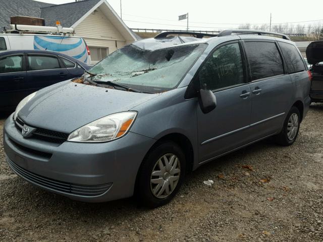 5TDZA23C94S044152 - 2004 TOYOTA SIENNA CE BLUE photo 2