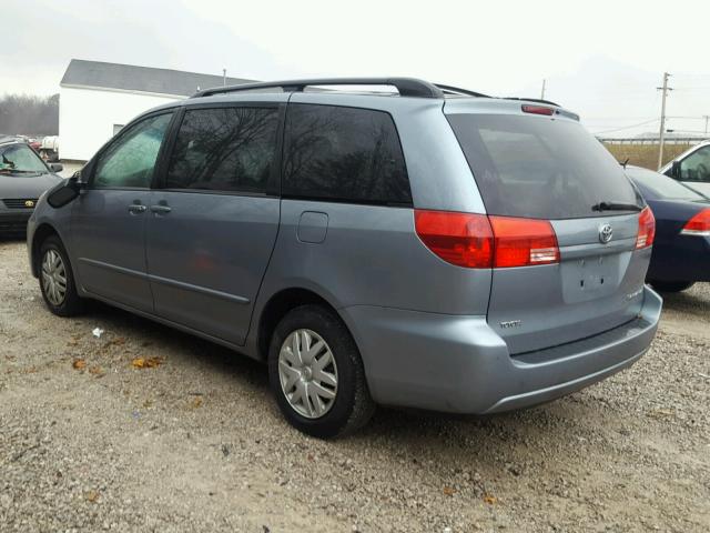 5TDZA23C94S044152 - 2004 TOYOTA SIENNA CE BLUE photo 3