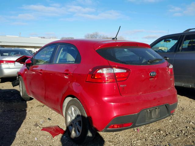 KNADM5A31E6333658 - 2014 KIA RIO LX RED photo 3