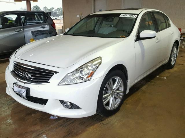 JN1CV6AR9AM253765 - 2010 INFINITI G37 WHITE photo 2