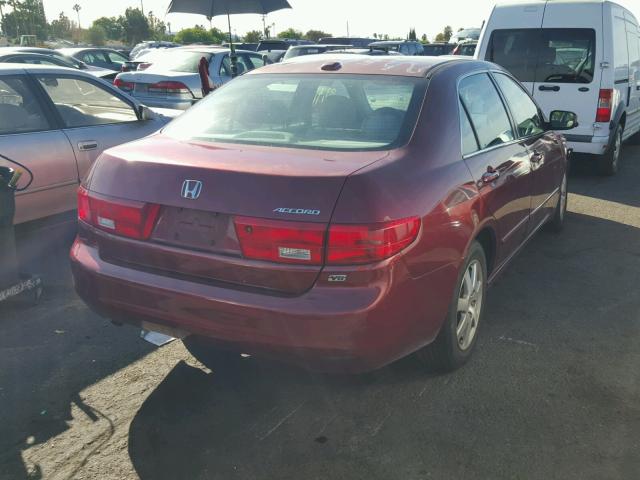 1HGCM66565A041002 - 2005 HONDA ACCORD EX 红色 照片 4