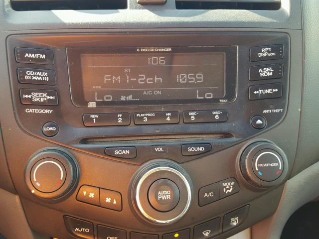 1HGCM66565A041002 - 2005 HONDA ACCORD EX 红色 照片 9