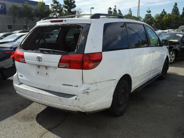 5TDZA23C94S016576 - 2004 TOYOTA SIENNA CE WHITE photo 4