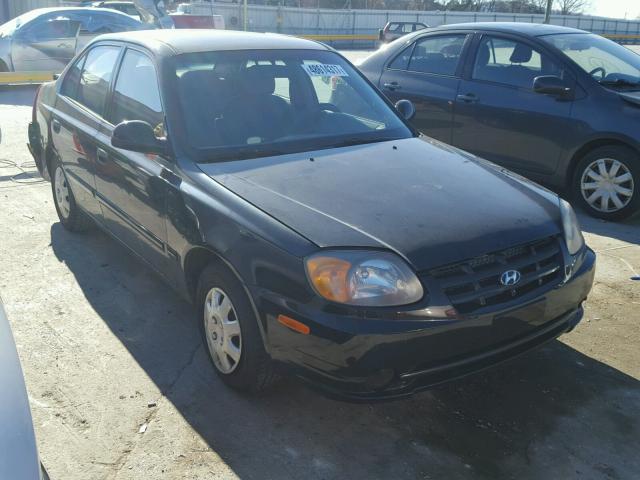 KMHCG45C23U421973 - 2003 HYUNDAI ACCENT GL BLACK photo 1