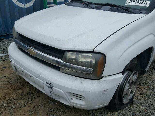 1GNDS13S862110197 - 2006 CHEVROLET TRAILBLAZE WHITE photo 9