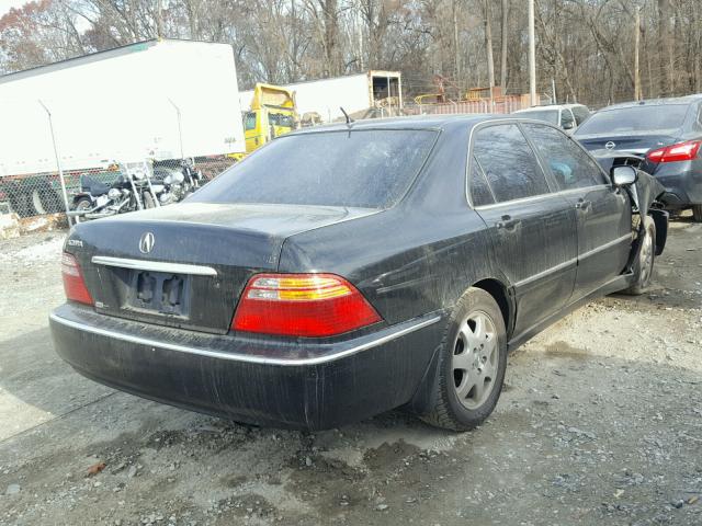 JH4KA96512C007598 - 2002 ACURA 3.5RL BLACK photo 4