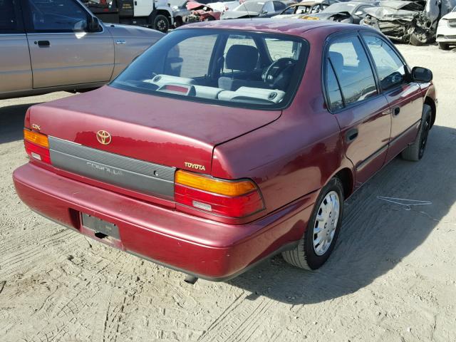 1NXAE09B9SZ232145 - 1995 TOYOTA COROLLA LE BURGUNDY photo 4