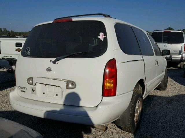 4N2XN11T2XD829442 - 1999 NISSAN QUEST SE WHITE photo 4