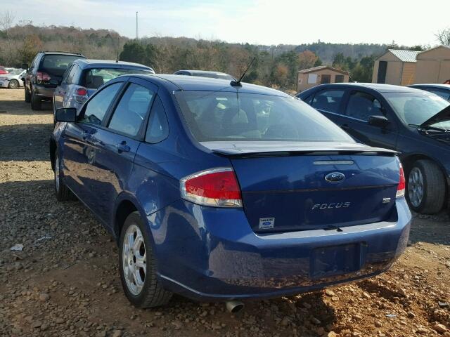 1FAHP36N39W198074 - 2009 FORD FOCUS SES BLUE photo 3