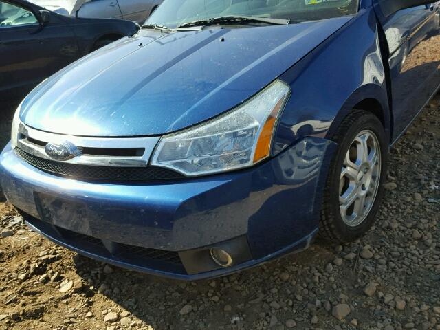 1FAHP36N39W198074 - 2009 FORD FOCUS SES BLUE photo 9