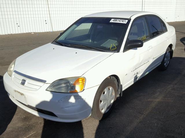 2HGES16522H533847 - 2002 HONDA CIVIC LX WHITE photo 2