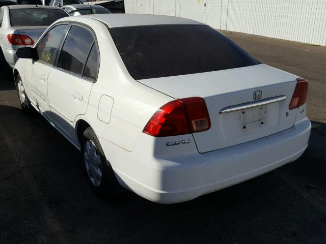 2HGES16522H533847 - 2002 HONDA CIVIC LX WHITE photo 3