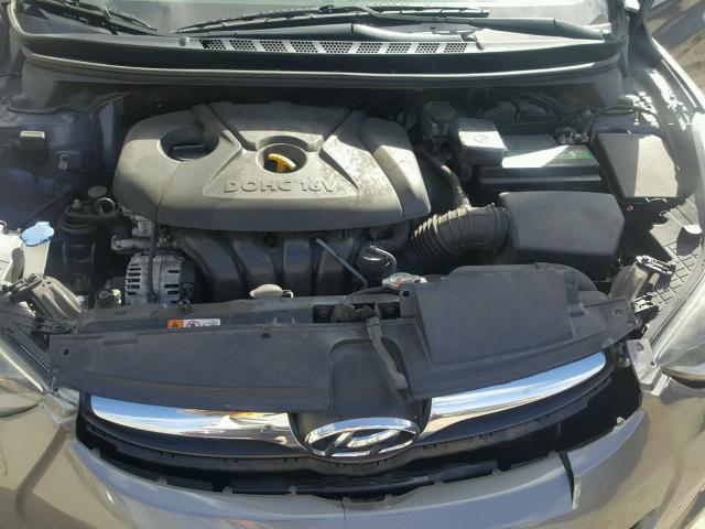 5NPDH4AEXDH288064 - 2013 HYUNDAI ELANTRA GL GRAY photo 7