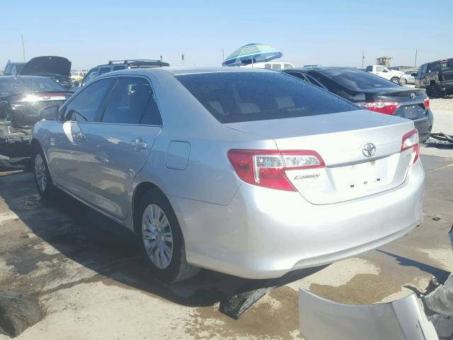 4T4BF1FK2DR300144 - 2013 TOYOTA CAMRY L SILVER photo 3